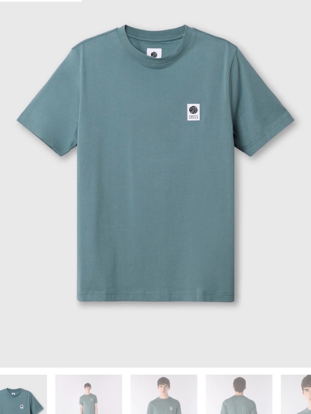 NWT Pretty Green Sinclair Crew Neck T-Shirt in Teal